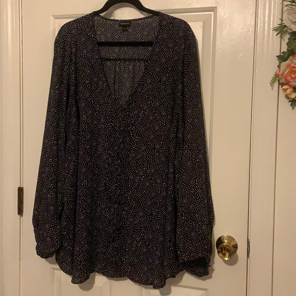 Torrid Polka Dot Blouse
